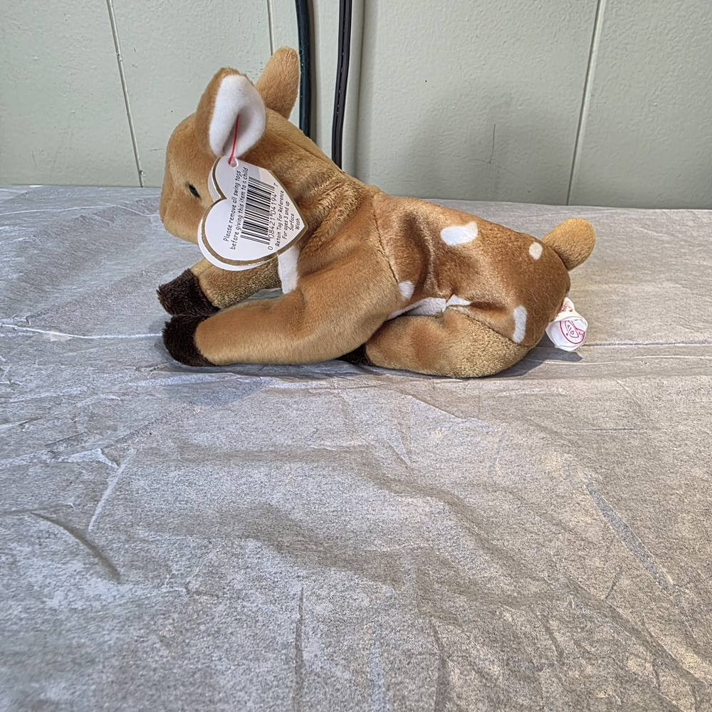 Vintage Ty Brown and White Plush Fawn